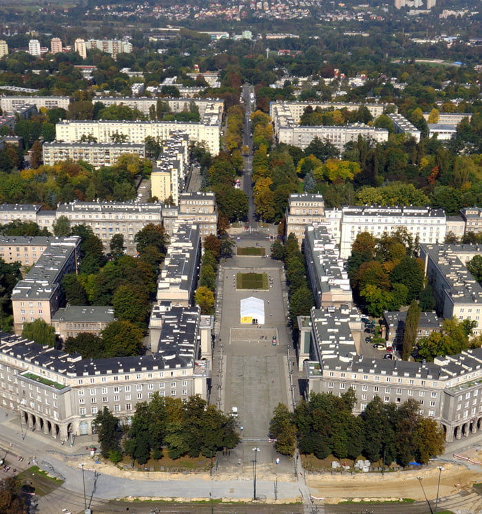 Zdjęcie przedstawiająca park kulturowy Nowa Huta